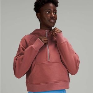 NWT Scuba Oversized Half Zip 1/2 Spiced Chai